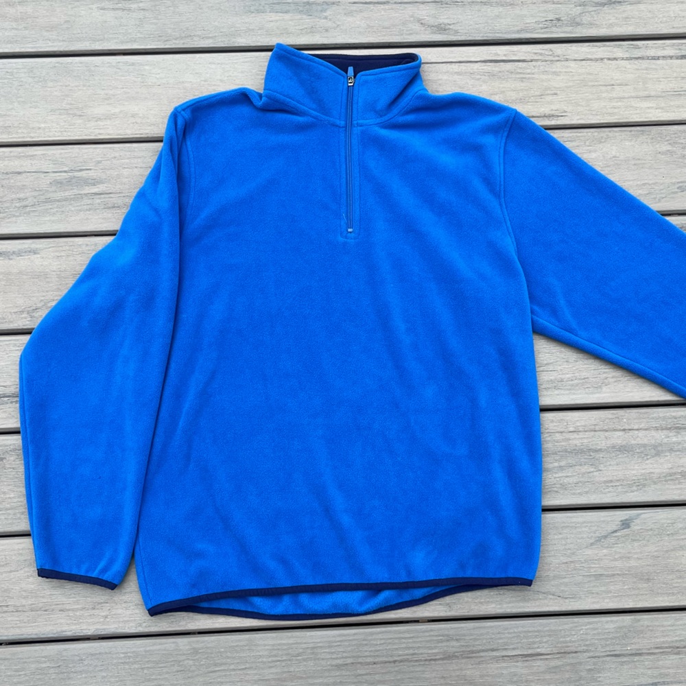 US Life; Vibrant Cobalt Blue; Long Sleeve; Turtle Neck; Quarter Zip Sweater; XL